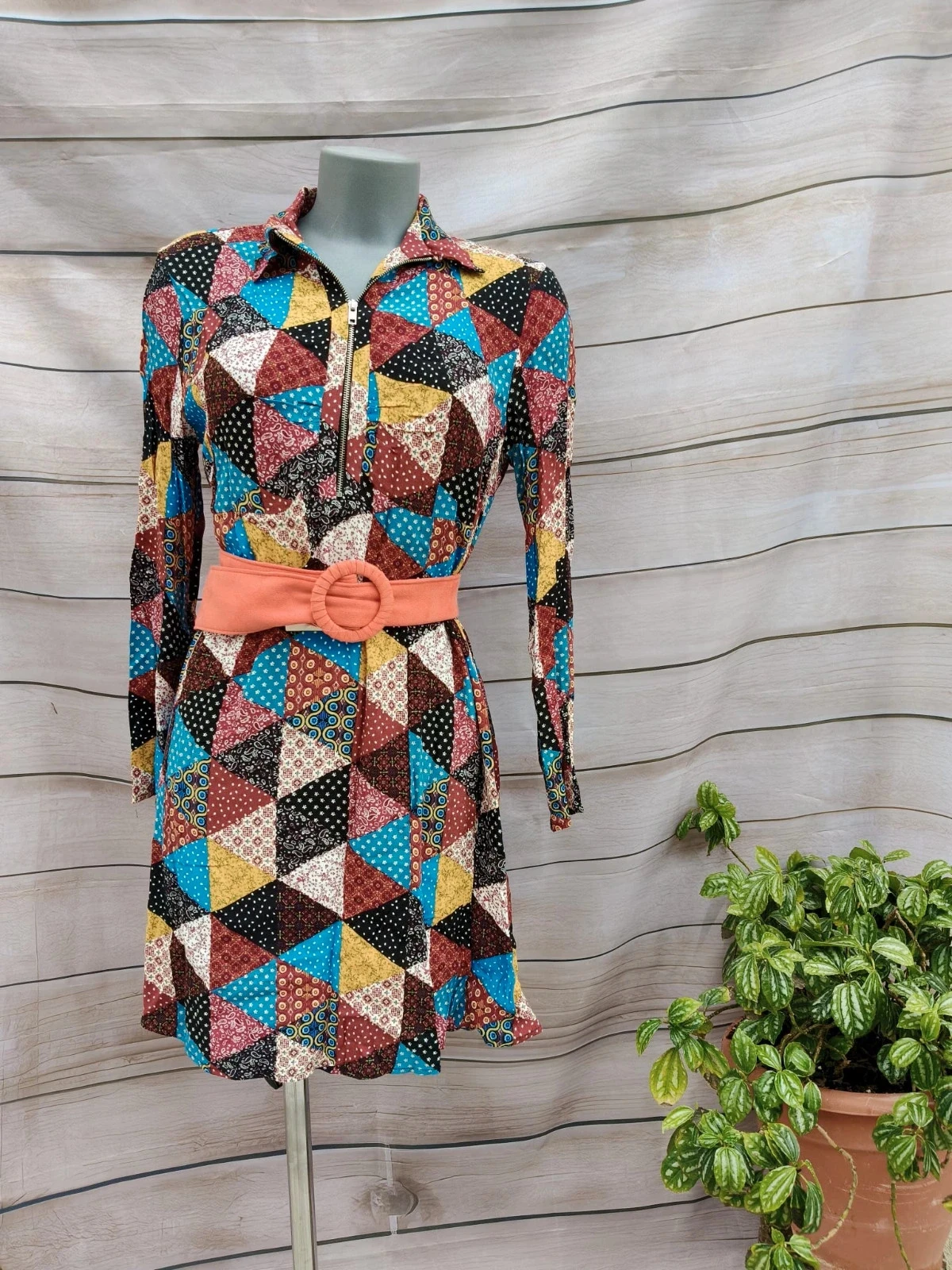 Vestido vintage estampado retales 💜